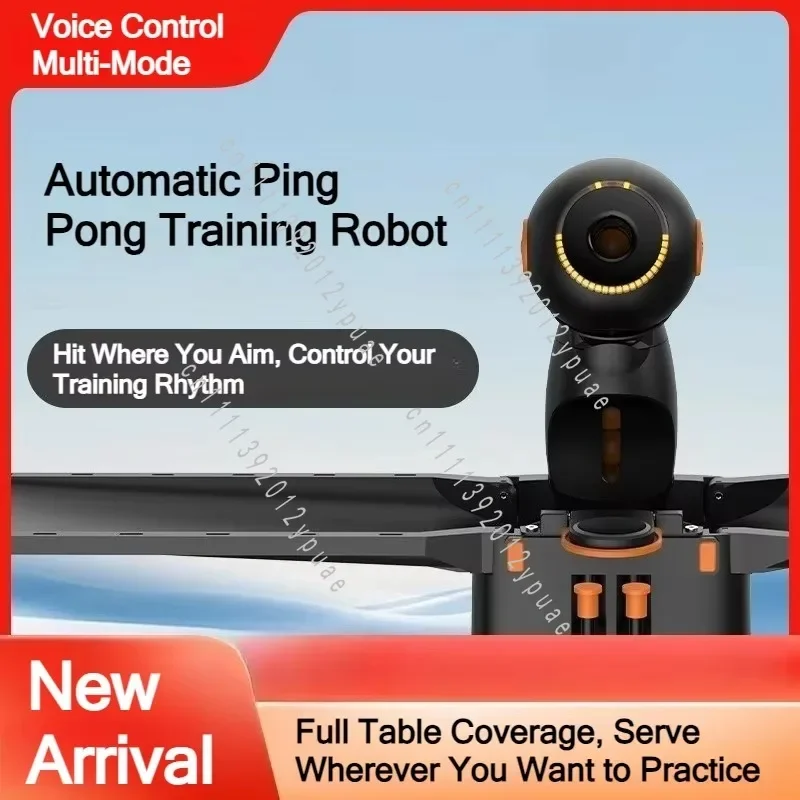 Table Tennis Training Machine, Voice Control Serving Device with Ball Recycling Multi-Spin Adjustment