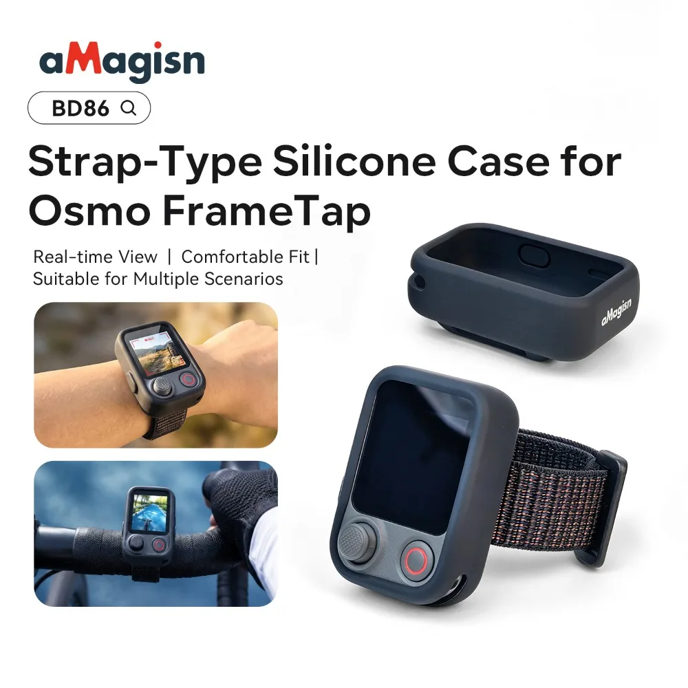 aMagisn Image Transmission Remote Silicone Strap Sleeve for 4P FrameTap ,Protective Starp Holder for Pocket 4P Camera Accessory
