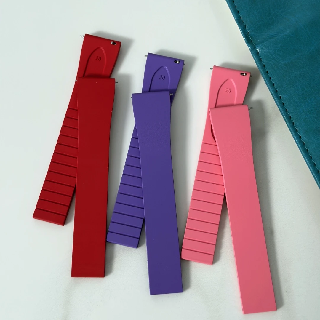 

New CTS FKM Rubber Watch Strap 16mm 18mm 19mm 20mm 21mm 22mm Quick Release Butterfly Buckle Watch Band CTS Strap For Cut To Size