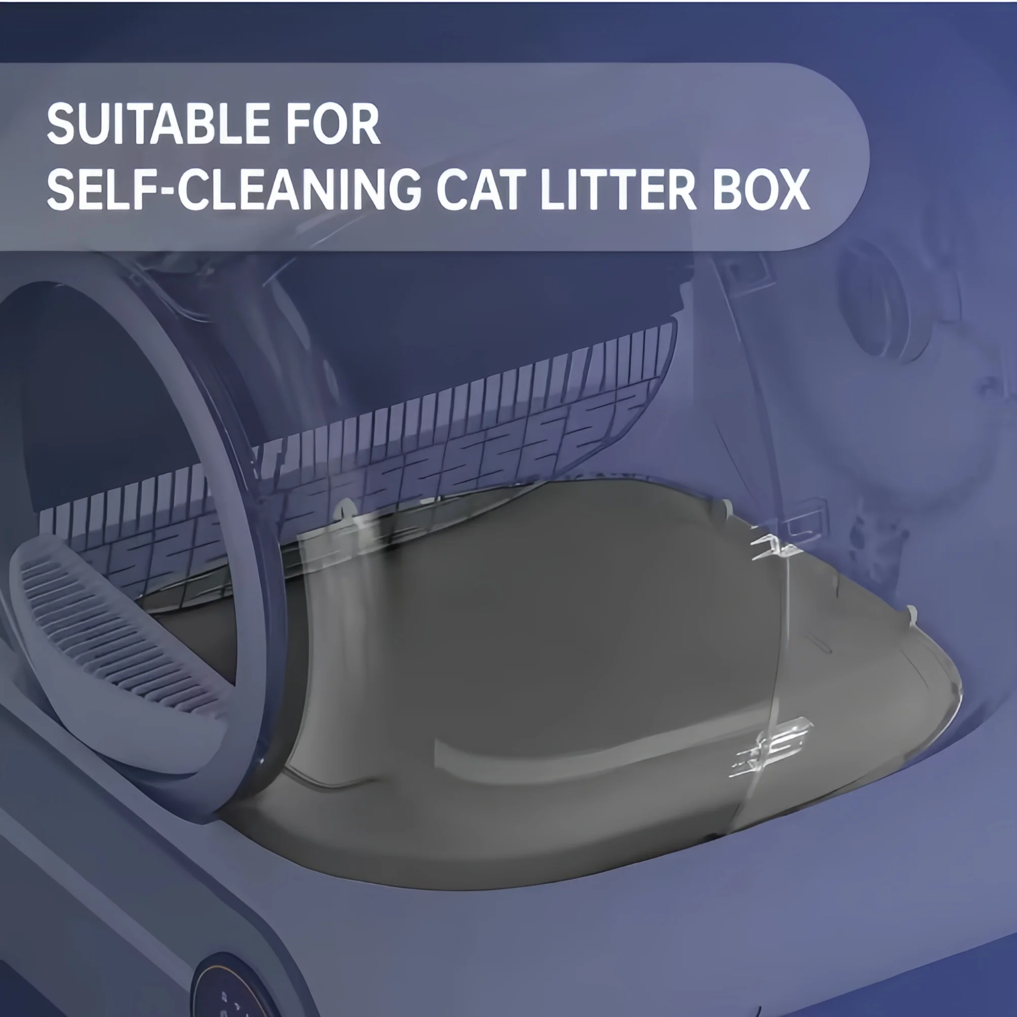 Tonepie Silikon-Katzenstreu-Matte Ersatzteil für 65L Selbstreinigende Katzentoilette, Auslaufsichere Silikonmatte, Antihaft-Zubehör – Detail 2