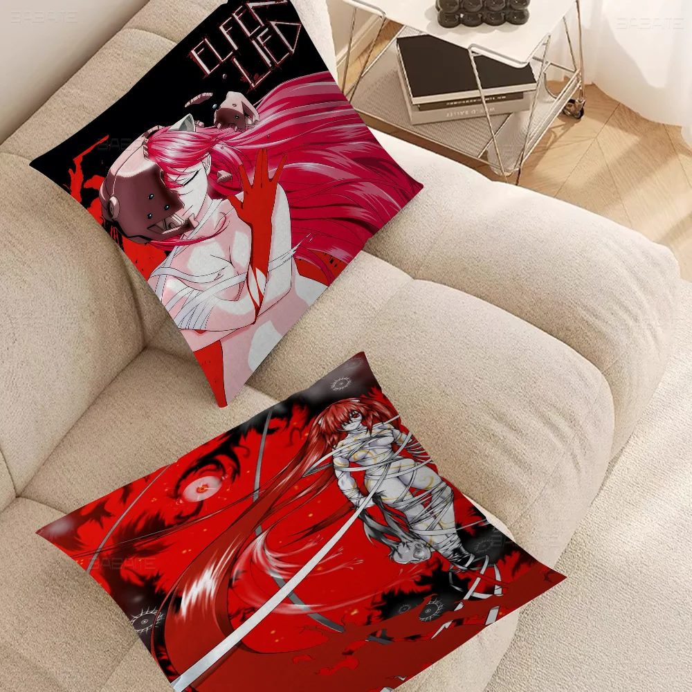 Elfen Lied Pillow Cushion Cover Pillowcase Living Room Sofa Home Decor Customized