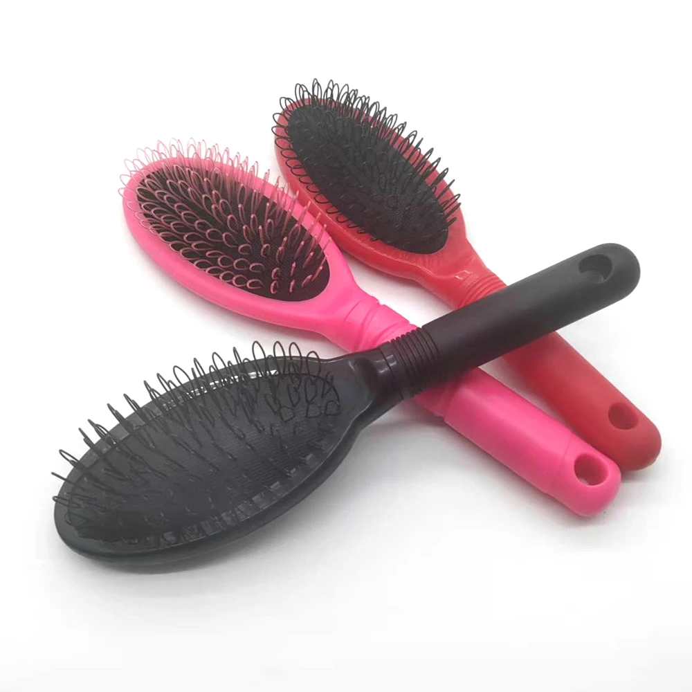 

2Pcs Fusion Loop Paddle Brush For Hair Extensions Black Loop Brush Hair Extension Brush Tangle Free Hair Extension Brush