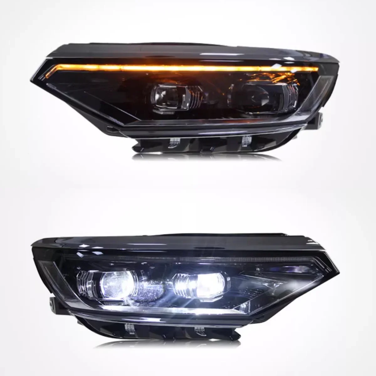 LED Headlight Assembly For Volkswagen Vw Passat B8.5 20-22 Modified Stream Front Lamp With Lens DRL Turn Signal Low High Beam