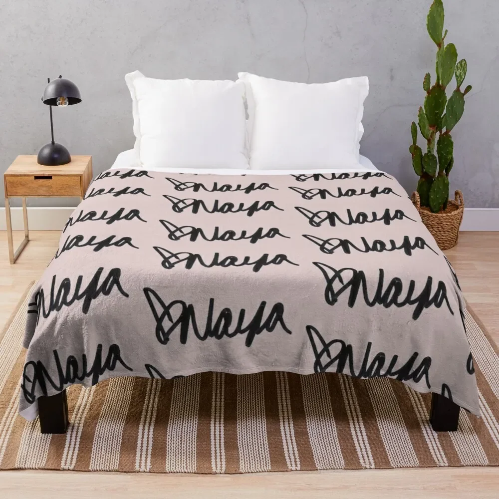 naya rivera autograph Throw Blanket Vintage Multi-Purpose Blankets