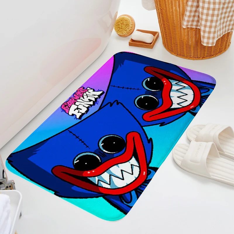 Bathmat Kitchen Rug S-Huggy Wuggys Door Mat Modern Home Decoration Funny Doormat Sleeping Room Rugs Room Custom Anime Rug Rug