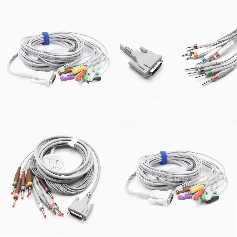 Compatible with TC10 TC2015 ECG Lead Wire, 12-Lead Medical Cable