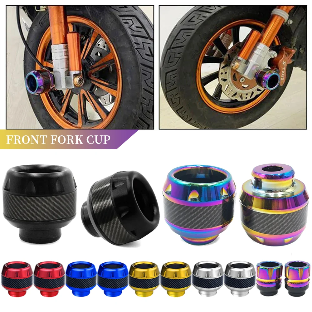 

Motorcycle Front Fork Cup CNC Aluminum Crash Cups Off-Road Bike Upgrade Impact Protection Quick Setup Protection Anti Fall Cup