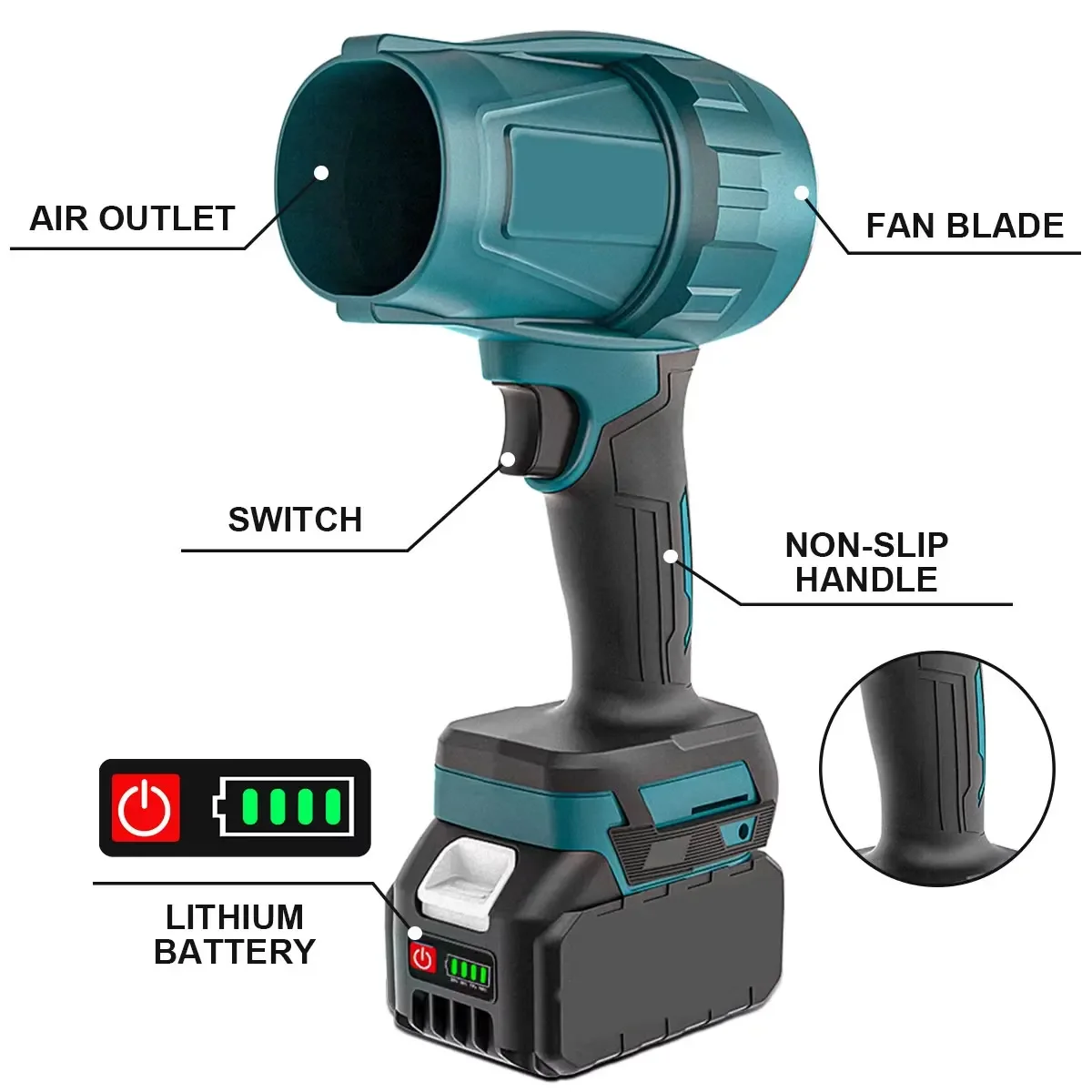 브러시리스 1000W 전기 터보 블로워 제트 팬 강력한 차량 건조기 휴대용 먼지 제거 도구 휴대용 덕티드 터보팬