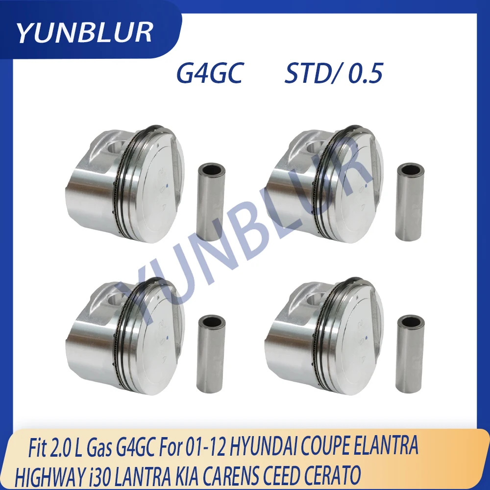 Engine Parts Piston & Rings Kit Fit 2.0 L Gas G4GC For 01-12 HYUNDAI COUPE ELANTRA HIGHWAY i30 LANTRA KIA CARENS CEED CERATO