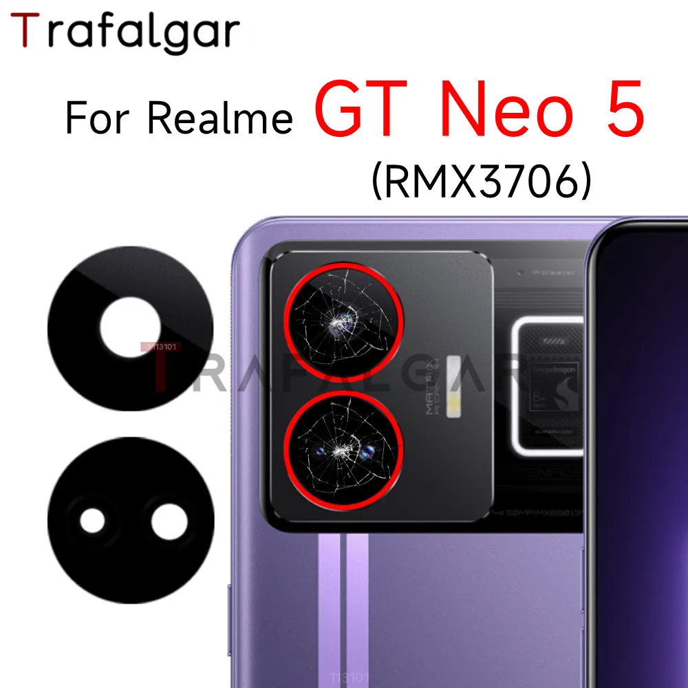 Rear Back Camera Glass Lens For Realme GT Neo 5 and Neo5 SE 5SE RMX3700 RMX3706 Replacement With Adhesive Sticker