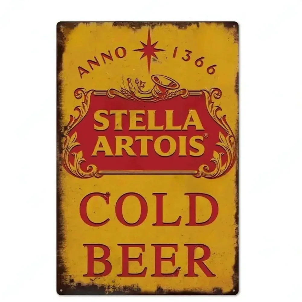 علامة القصدير المعدنية خمر لشريط البيرة النبيذ ديكور رجل الكهف المرآب