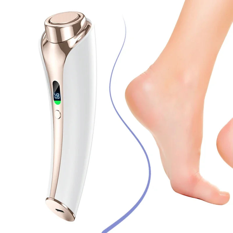 เครื่องบดเท้าไฟฟ้าแบบชาร์จไฟได้รีวิวแฟ้มเท้าเครื่องขัดผิวแข็งที่ตายแล้วเครื่องกําจัดแคลลัสเท้าที่ดีที่สุดพร้อมไฟ LED