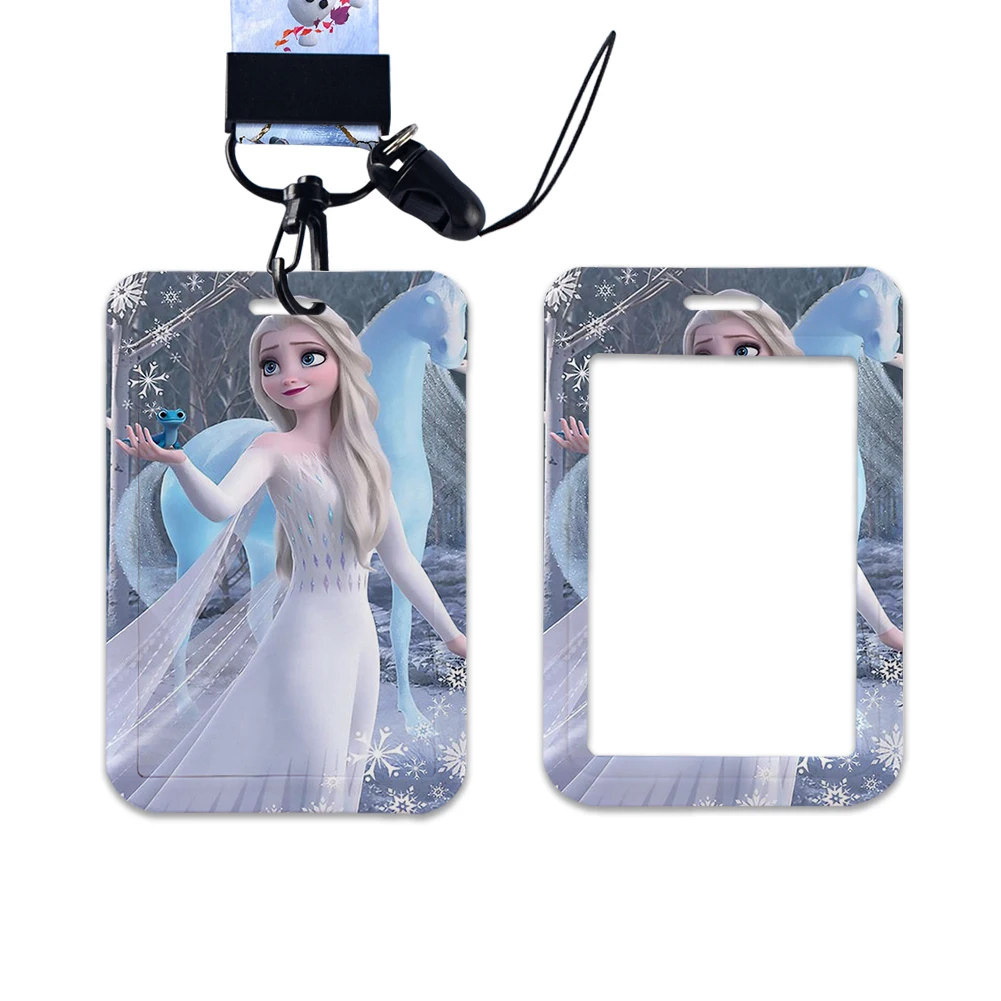 الأميرة إلسا ديزني فروزن آنا أولاف اسهم معرف شارة حامل حزام بطاقة العمل حافلة حامل بطاقة الوصول سلاسل المفاتيح اكسسوارات #2