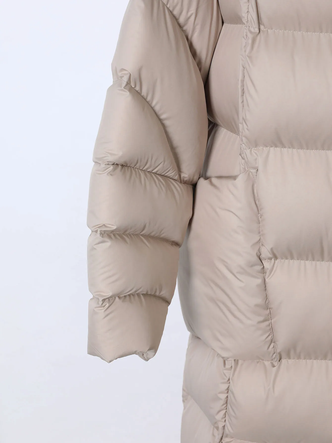 كبير الراكون الفراء طوق الإناث العلامة التجارية المرأة الموسعة الركبة طول الفاخرة أسفل سترة معطف دافئ سترة منتفخة الشتاء ملابس خارجية