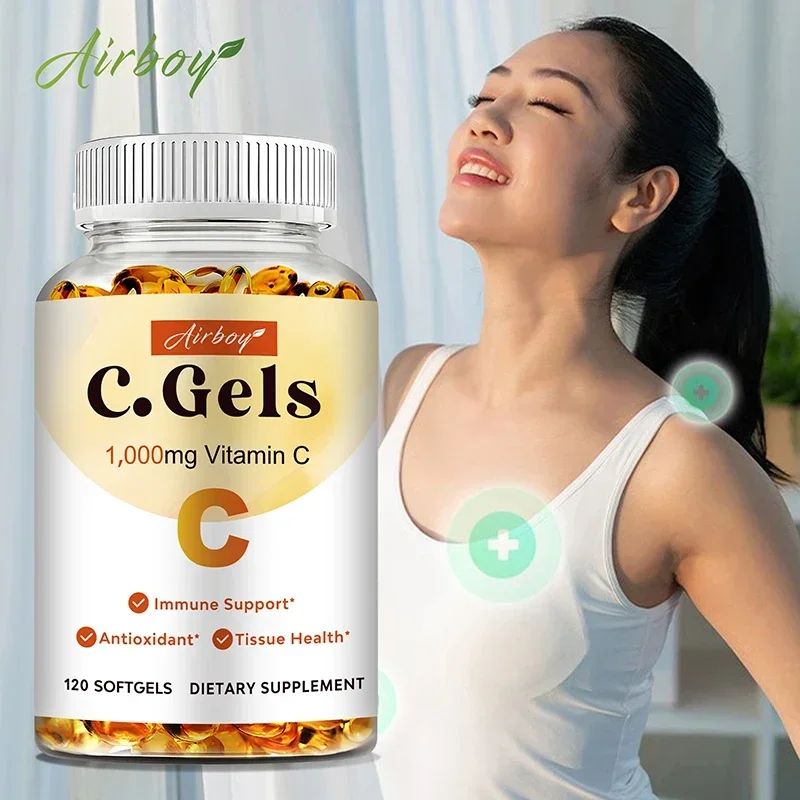 

Vitamin C Softgels - Antioxidant, Promotes Collagen Production,Helps with Energy Production,Supports Healthy Skin,Hair and Nails