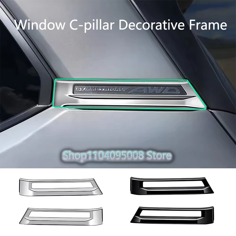 

Window C-pillar Decorative Frame For Subaru Forester 2024 2025 Door Outer Pillar Garnish Trim Panel Silver