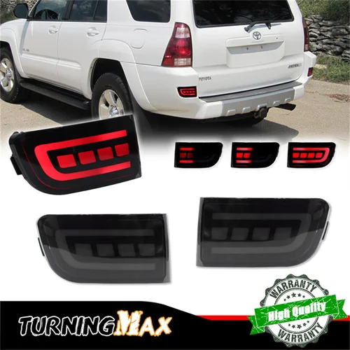 Reflector de parachoques trasero LED para coche, luces traseras/frenos, luces antiniebla traseras con señal de giro dinámica para Toyota Land Cruiser Prado 120 4Runner