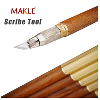 MAKLE Practical Carbide Tip Scriber Carpentry Marking Scribe Tool Etching Engraving Pen Solid Wood Pen for Glass Wood Ceramics