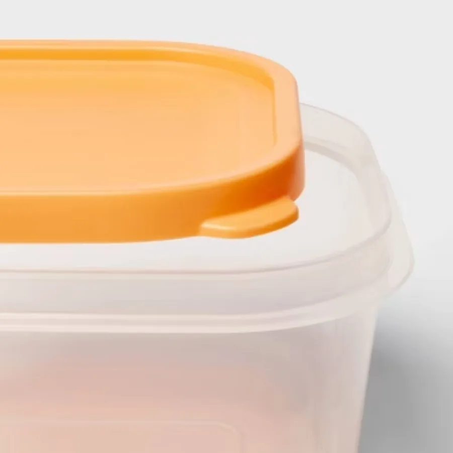 مجموعة صناديق تخزين المواد الغذائية البلاستيكية المكونة من 16 قطعة (8 قطع)، آمنة للاستخدام في غسالة الأطباق (الرف العلوي).