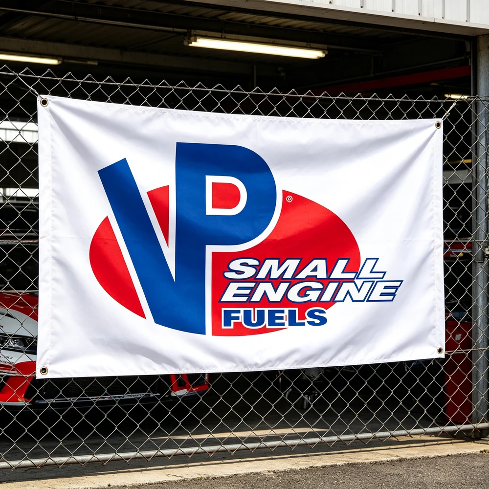 3x5 Fuß VP Racing Fuels Flagge aus Polyester mit Digitaldruck für Garagenwand-Dekoration und Außendekoration mit Messingösen – Detail 5