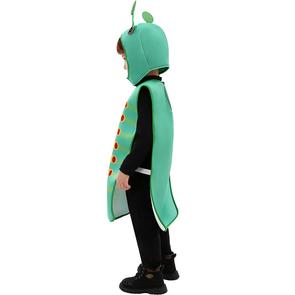 Umorden Boys Girls Caterpillar Costume Cosplay for Kids Child Tunic Hat 2pcs Set