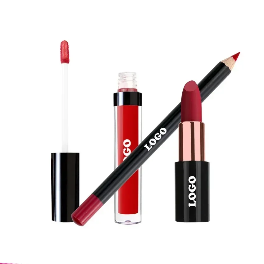 kit-3-pezzi-rossetto-lucidalabbra-matita-per-labbra-logo-personalizzato-pigmento-lunga-durata-non-appiccicoso-trucco-private-label-all'ingrosso-tubo-rotondo-nero