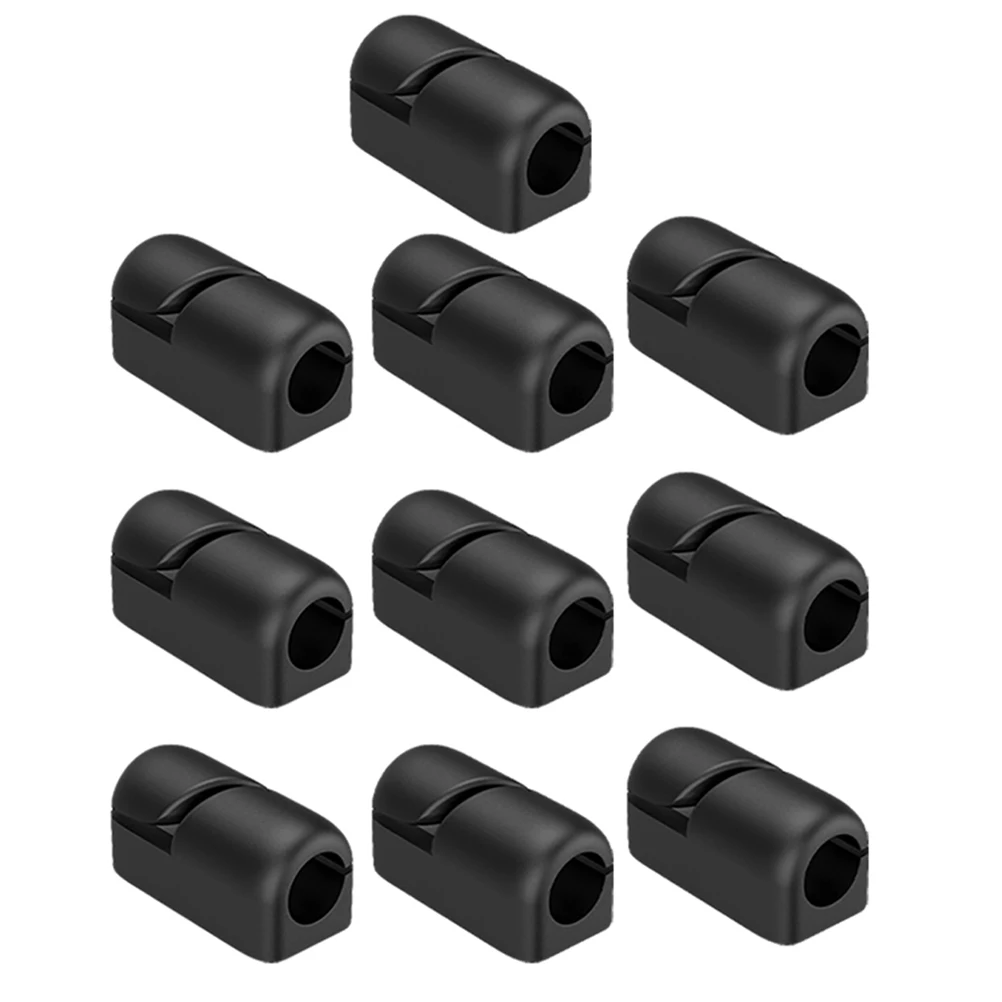 

10Pcs Cable Organizer Clips Silicone Cord Holder for Desk Home Office Phone USB Network Cable Management Clips