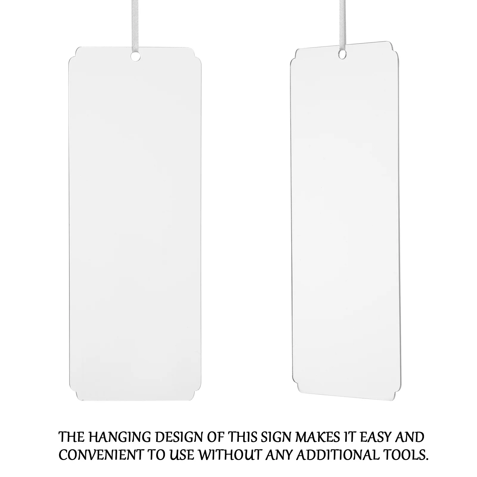 

8Pcs Reserved Chair Signs Transparent Acrylic Hanging Reserved Signs Wedding Party Table Seating Decoration Seating Hanging Sign