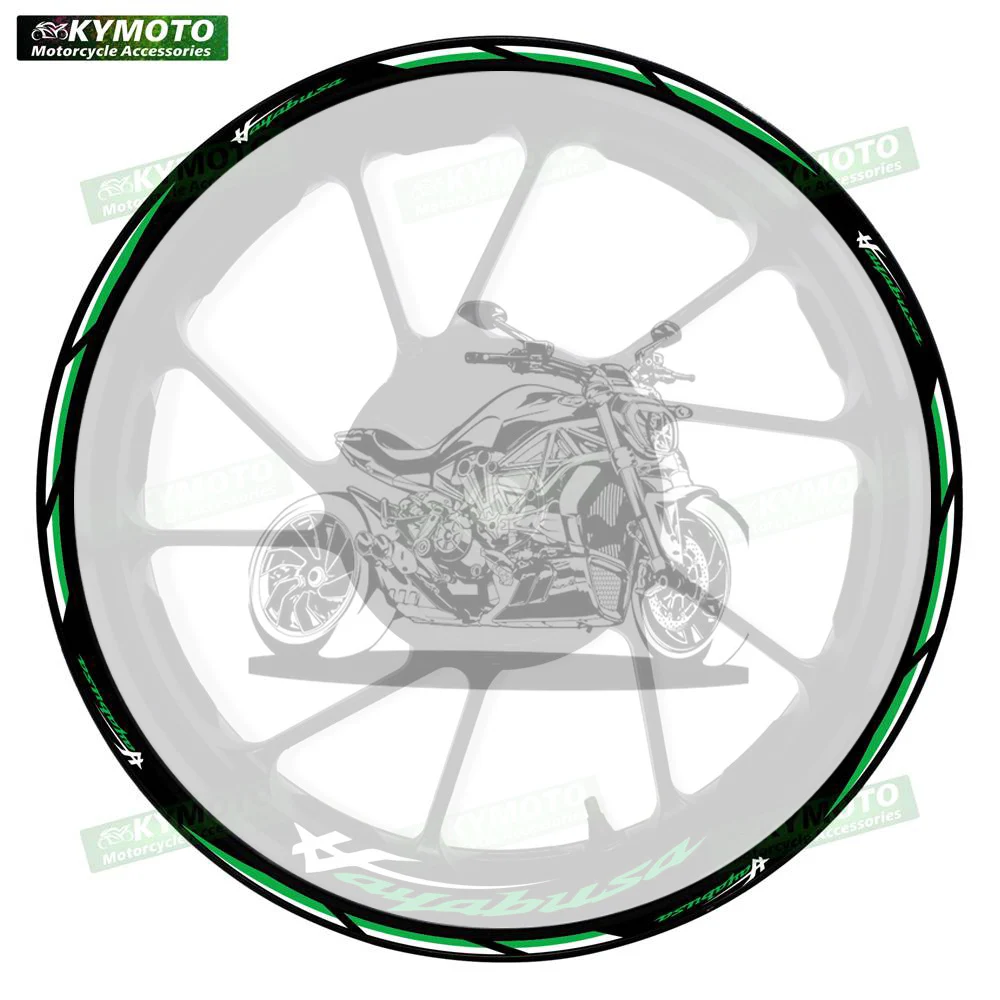 

Аксессуары для мотоциклов HAYABUSA R1300 R 1300, 17-дюймовые наклейки на ступицу переднего и заднего колеса, обтекатель обода колеса, светоотражающие наклейки