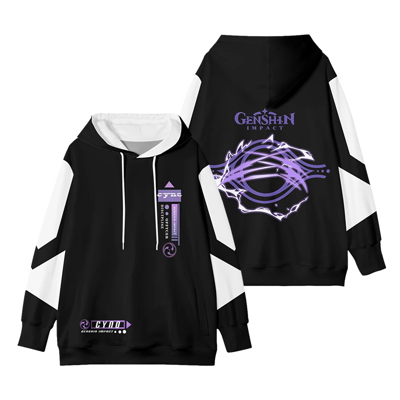 Sudadera con capucha de Anime Genshin Impact Cyno para hombres y mujeres, ropa de calle Harajuku, jersey de Hip Hop, chaqueta con capucha, ropa de abrigo