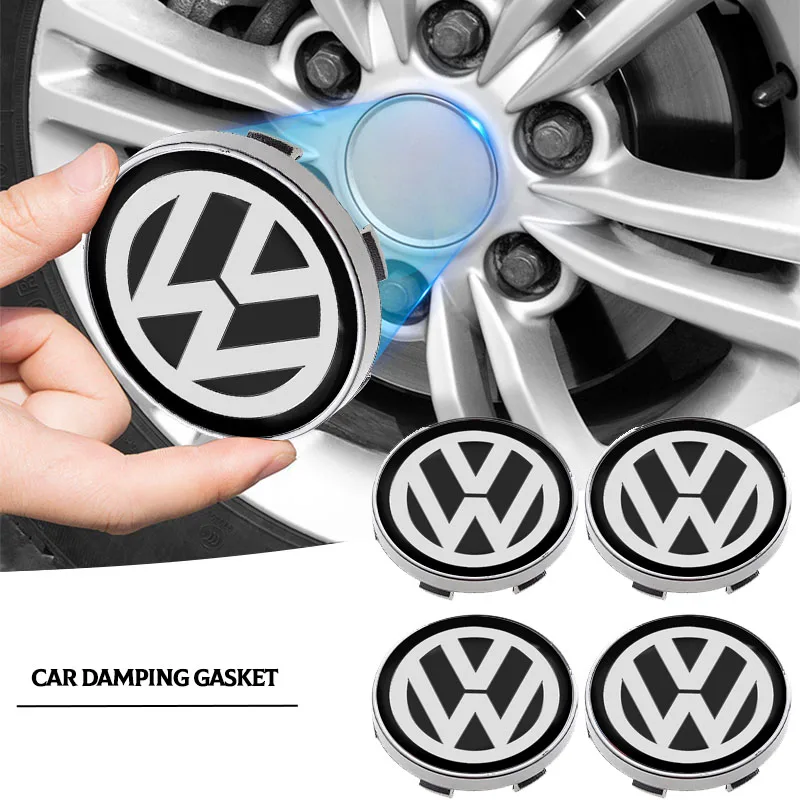 4pcs 56/60mm Wheel Center Cap Logo Hub Cover Badge Emblem Car Accessories For Volkswagen MK7 MK6 MK5 Ibiza Leon FR Golf-4 5 6 7