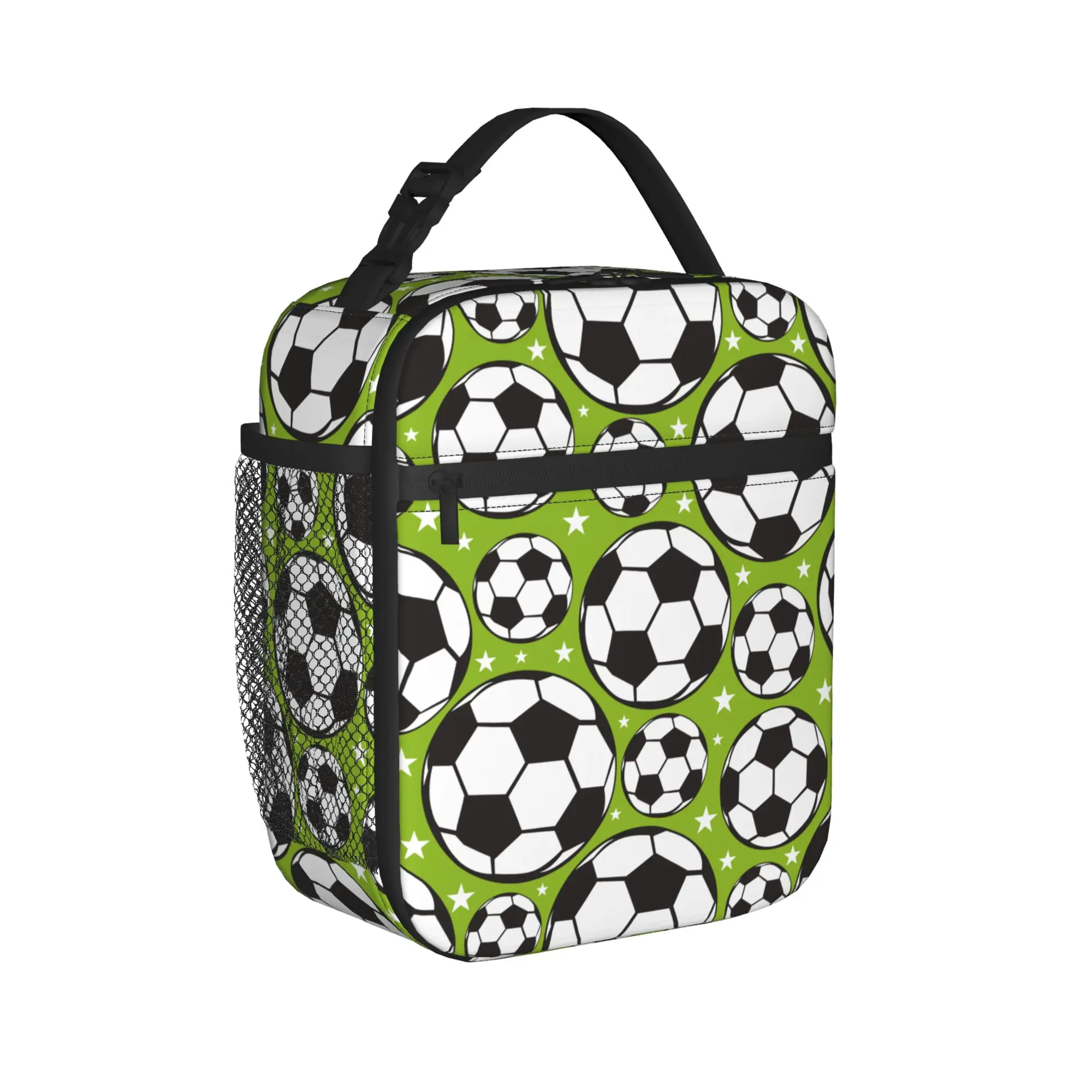 Football Soccer Ball Sport Insulated Lunch Bags for Men Women Storage Food Box Portable Cooler Thermal Lunch Boxes For Picnic