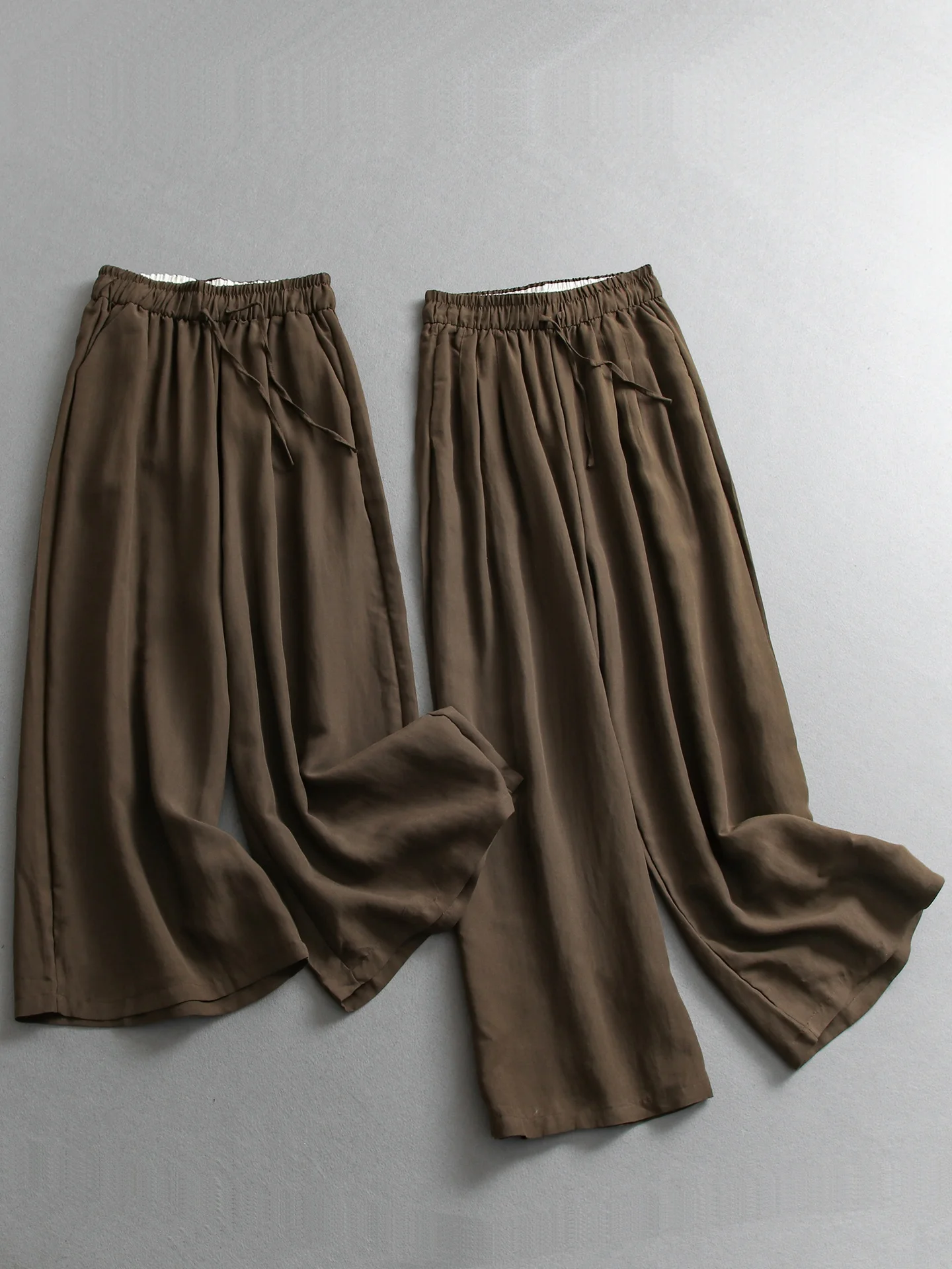 

Linen Blend Breathable Loose Fit Straight Leg Pants Women's Casual Wide Leg Pants Spring 2026 New Style Comfortable Elastic W...