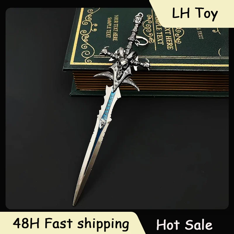 22cm Frostmourne Sheep Head Sword Alloy Ornament Figure Keychain Toy Knife Decorations Game Props Gifts Collections