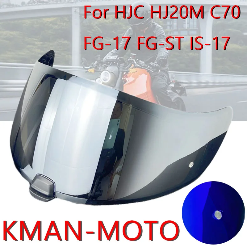 

C70 Visera Para Casco for HJC HJ20M C70 FG-17 FG-ST IS-17 Electroplating Process UV Protection Sunscreen Visera Casco Moto