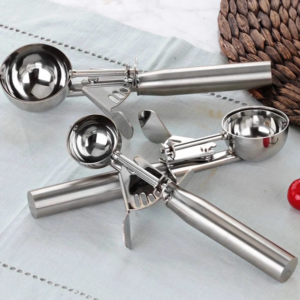 ที่ตักไอศกรีมสแตนเลส ขนาดเล็ก ใช้ตักแป้งคุกกี้ มัฟฟิน เนื้อ ลูกแตงโม ทำความสะอาดง่าย ของขวัญ ช้อนตักไอศกรีม