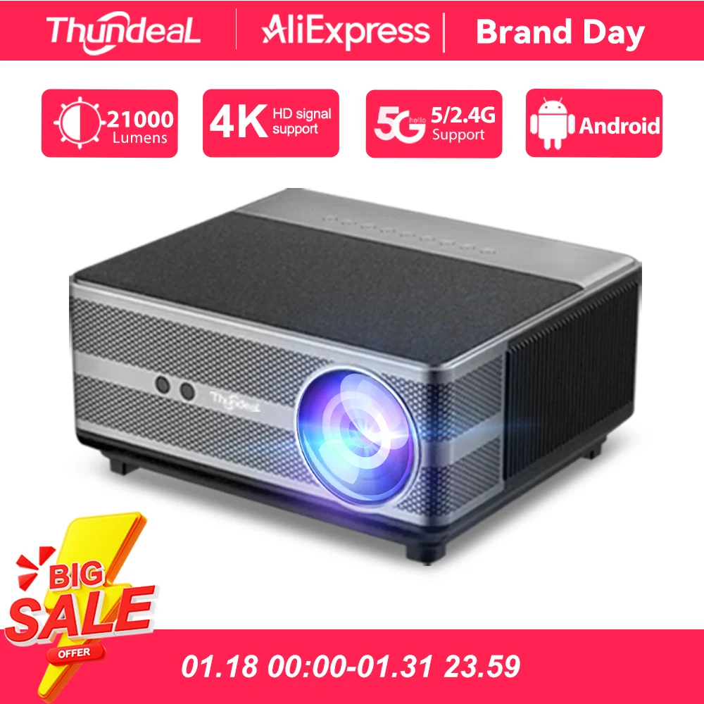 ThundeaL Новинка TD98 Full HD 1080P проектор TD98W Android версия WiFi светодиодный 2K 4K видео кино смарт-проектор PK DLP домашний кинотеатр проектор поддержка Bluetooth Настроить на Андроид/IOS-устройствах