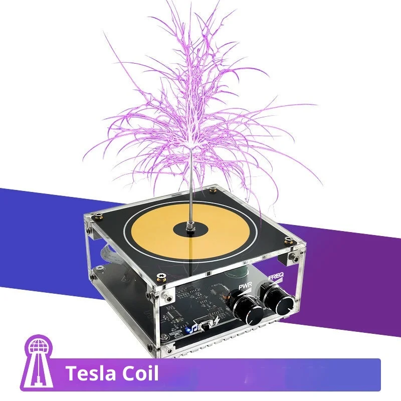 Tesla Coil Musical Speaker Artificial Lightning Bluetooth Music Tesla Coil Arc Plasma Wireless Transmission Experiment Model