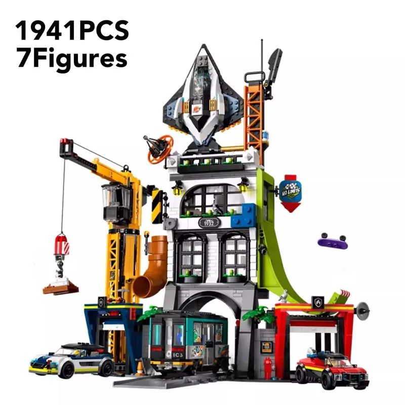 جديد Moc متوافق 60473 برج المدينة معركة اللبنات العمارة الطوب عرض الشارع لعب الاطفال الكبار هدية الكريسماس #1
