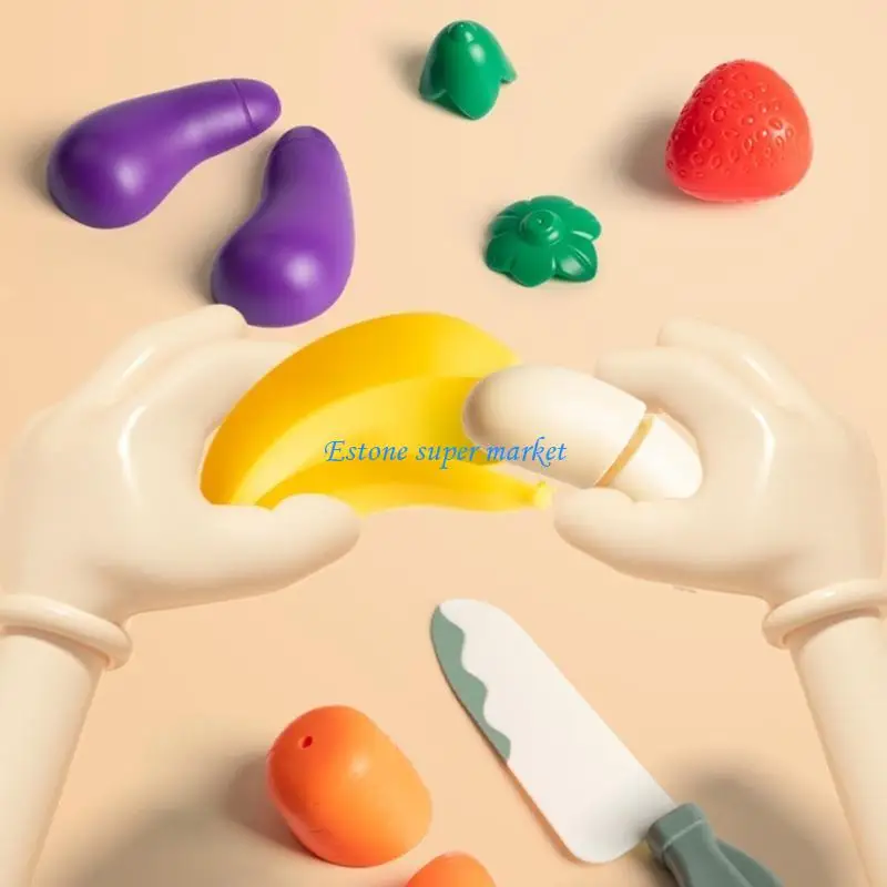 090b Peluco realista Corte frutas Vegestes Juguetes Juguete Niños Actividad habilidad para motor Juguete