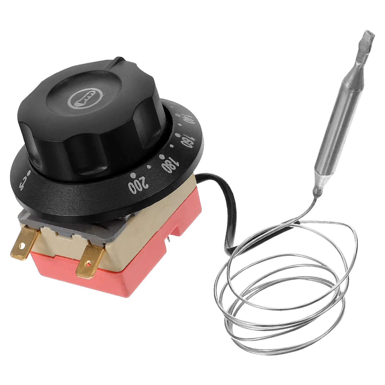 

Thermostat Control Knob 60 200 Degrees for Air Fryer Electric Oven Replacement Universal 16A Temperature Controller