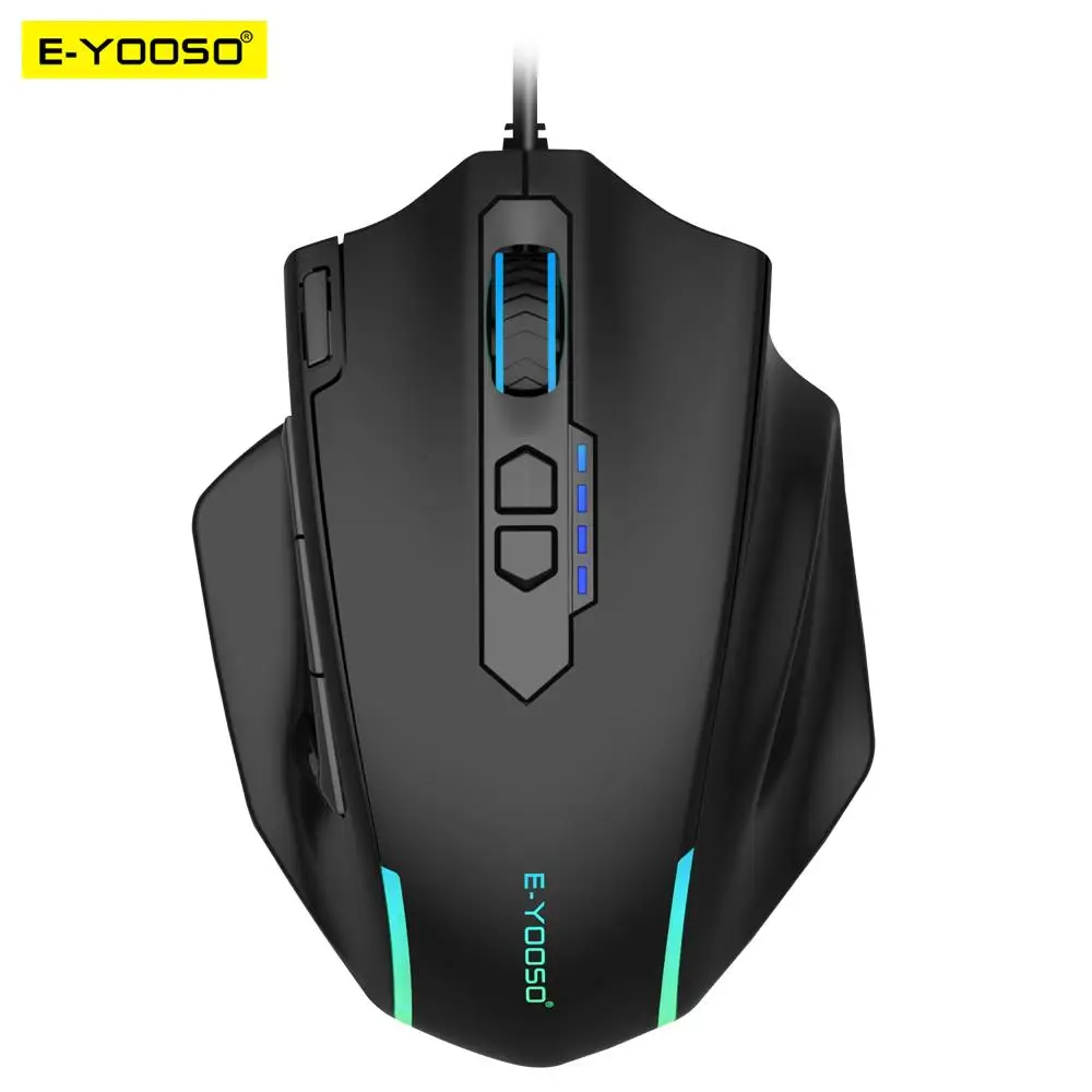 

E-YOOSO X-41 USB проводная игровая мышь RGB 24000 точек на дюйм SG8960 10 кнопок программируемые игровые оптические мыши для компьютера, ПК, ноутбука