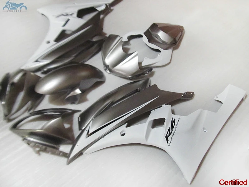 

All New Fairing kit fit for YAMAHA R6 YZFR6 2006-2007 YZF R6 06-07 aftermarket ABS fairing kits white grey FY04
