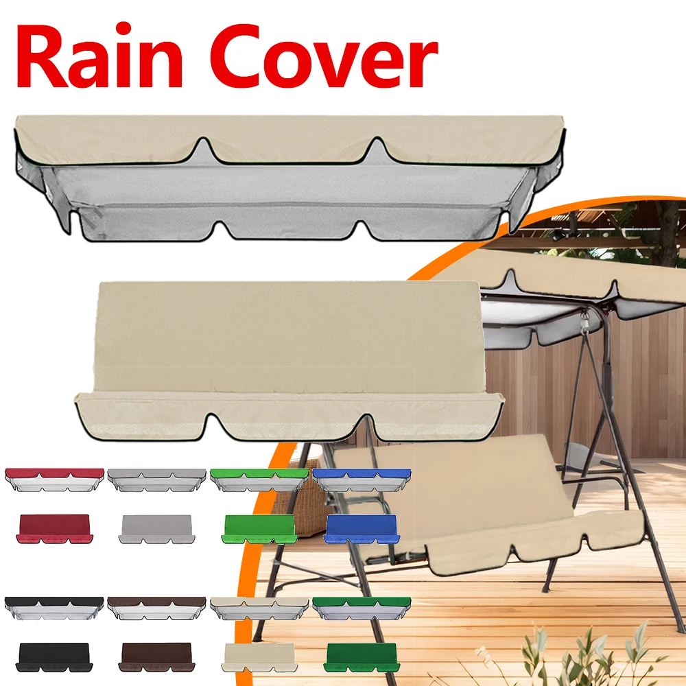 Porch Swing Awning Replacement Outdoor Terrace Swing Rain Cover Waterproof Swing Canopy Garden Outdoor Hammock Swing Awning