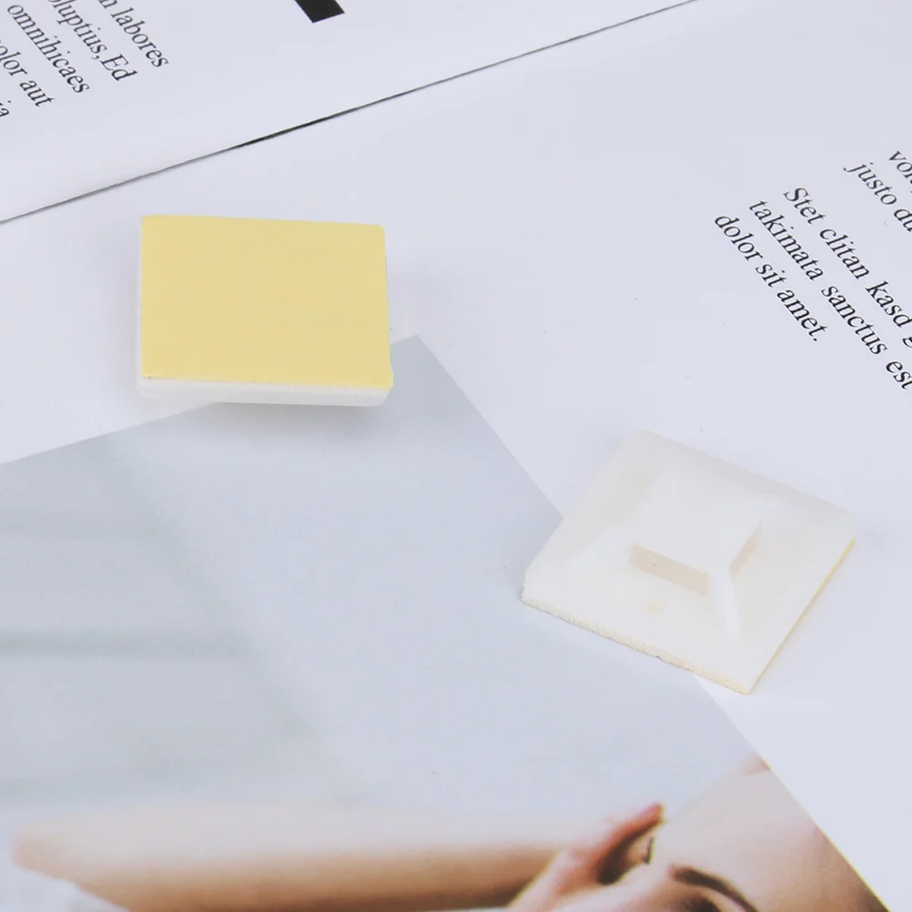 

1000Pcs Cable Tie Mount Self-Adhesive Base Secure Zip Tie Holder Wire Organizer for Home Office Use Wire Management