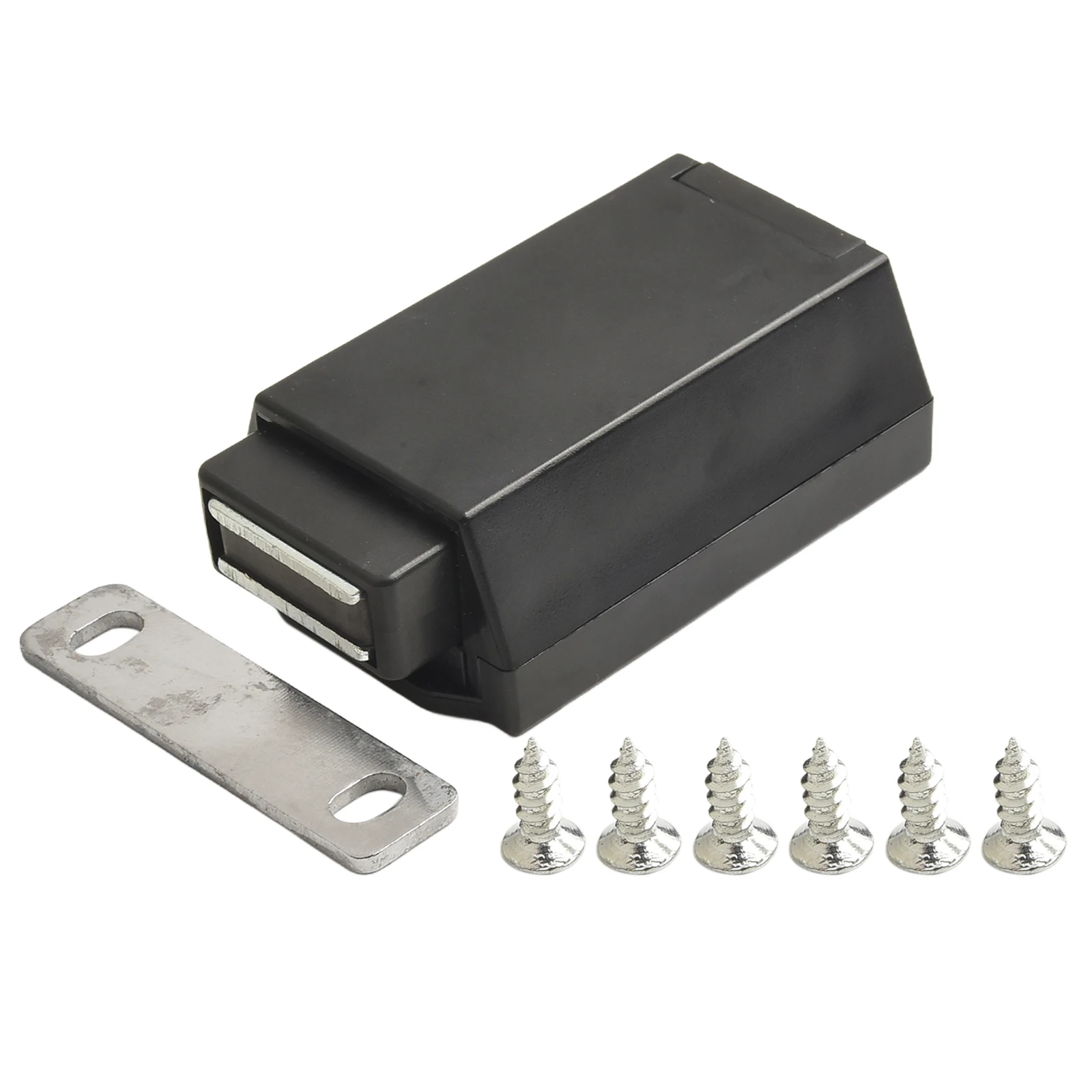 1set Cabinet Catches Heavy Duty Push To Open Magnetic Door Catches For Door Handle Replacement Cabinet Latch Door Closer Black