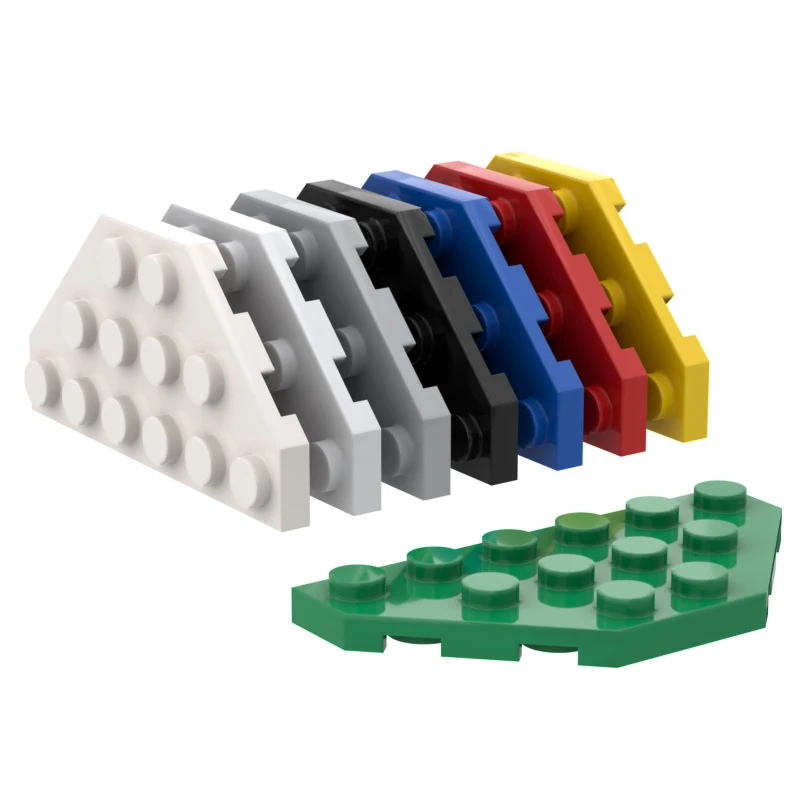 10PCS 2419 43127 Wedge Plate 3x6 Cut Corner Brick Parts Building Blocks Accessories Assemble Replaceble Changeover Particle Toy