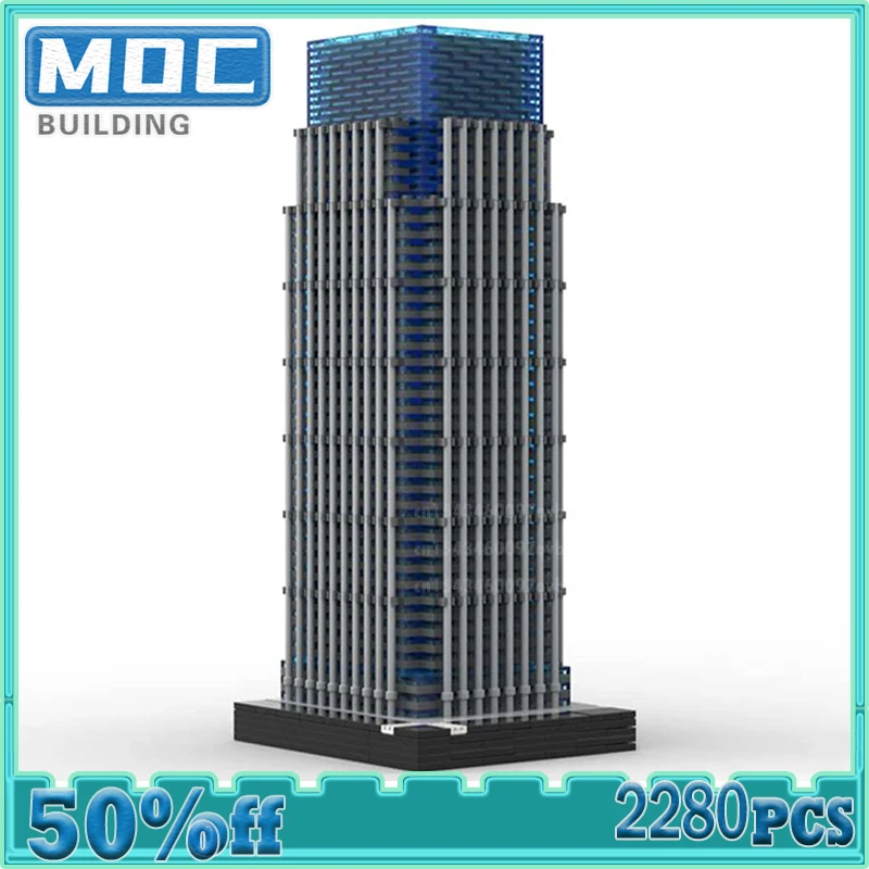 MOC Building Blocks Canary Wharf at 1/650th Scale Modules Street View Architecture Bricks DIY Children Xmas Toys Gifts