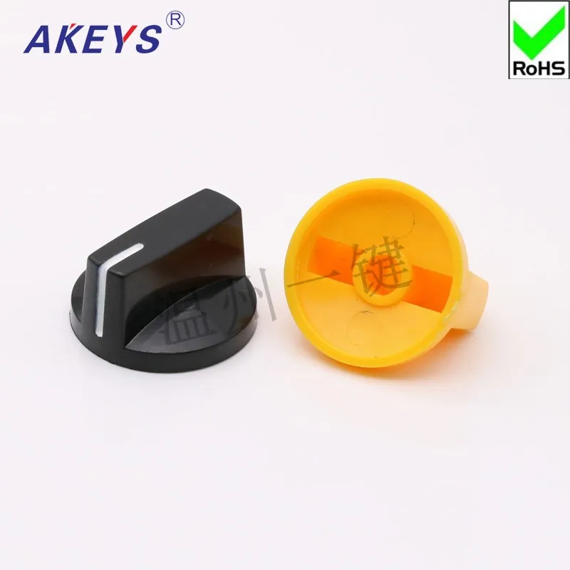 10pcs KN-27-16 Drawing Potentiometer Bakelite Plastic Color Knob Copper Core Band Switched Potentiometer Handle Cap