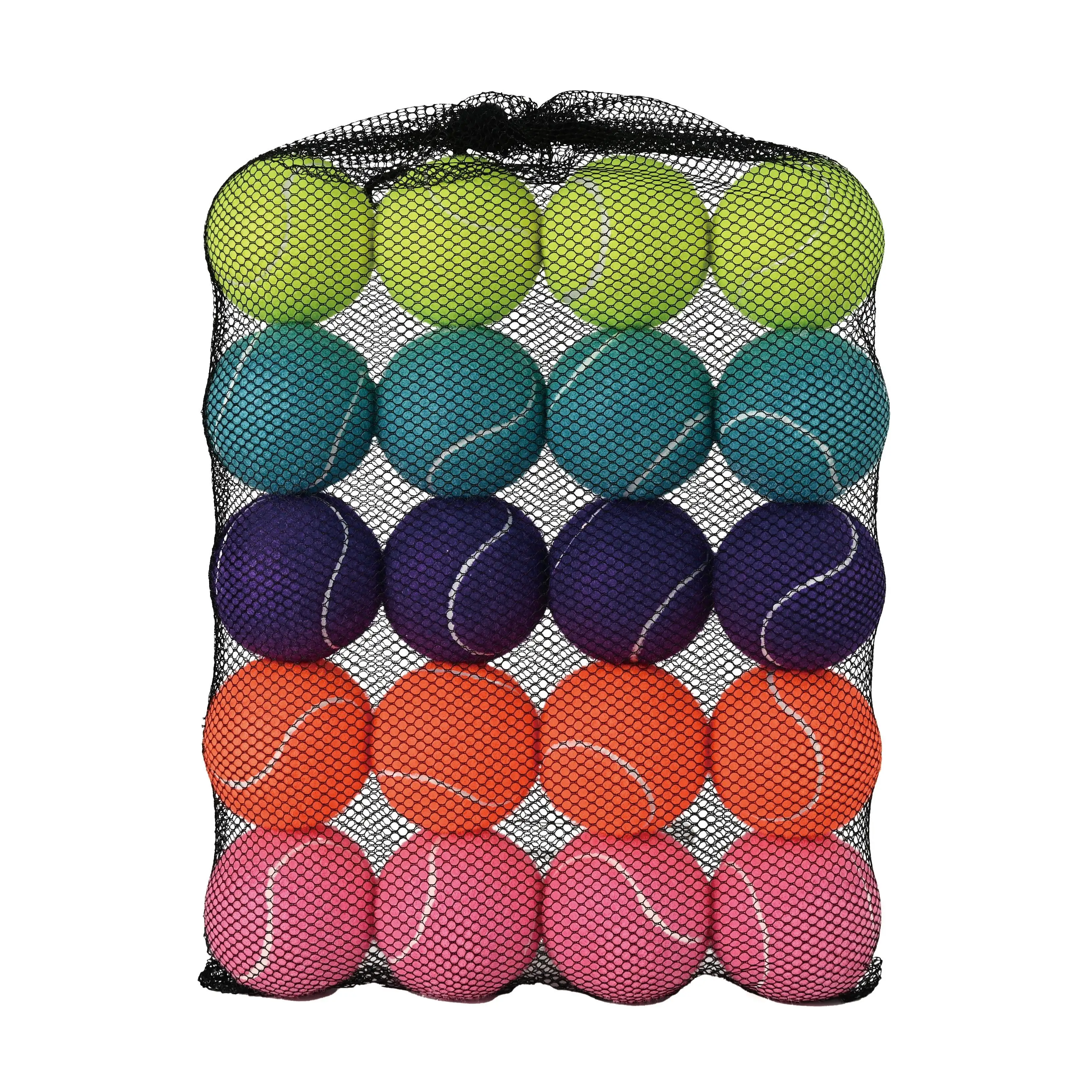 

12/20pcs Tennis Balls With Mesh Carry Bag Practice Ball High Elasticity Pet Dog Playing Balls Outdoor Sports For Tennis Training